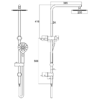 Moreton Round Multi Function Shower Gun Metal