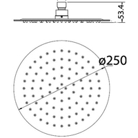 Dove Round Shower Head 250mm Gun Metal