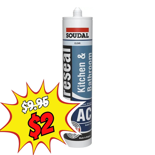 Soudal Pureseal Kitchen & Bathroom Clear Silicone AC