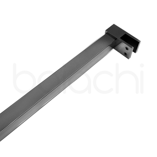 Shower Screen Glass Panel Stabiliser Support Bar Gun Metal Adjustable Up To 1200mm