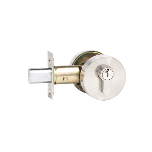 Zanda Jura Elite Round Slimline Deadbolt Single Cylinder Brushed Nickel