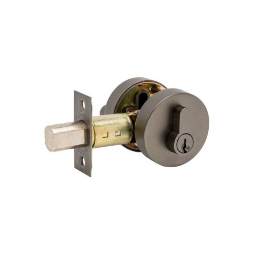 Zanda Jura Elite Round Slimline Deadbolt Single Cylinder Gun Metal