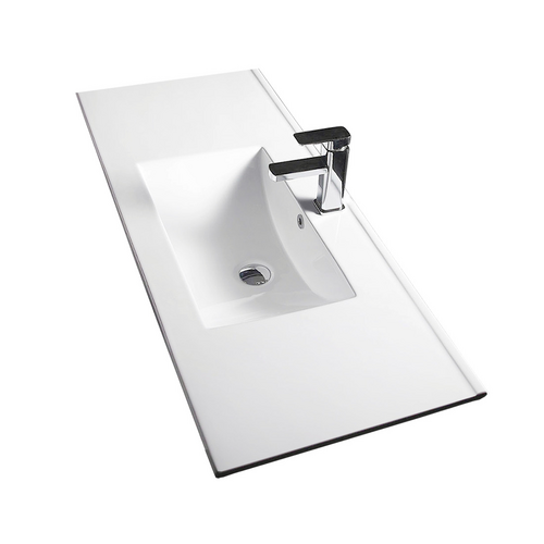 Bathroom Vanity White Ceramic Thin Edge Basin - 75E