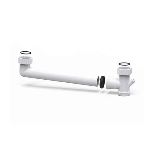 Holman 50mm Double Bowl Connector up to 300mm PVC Pipe with Single Dishwasher Connection Nipple