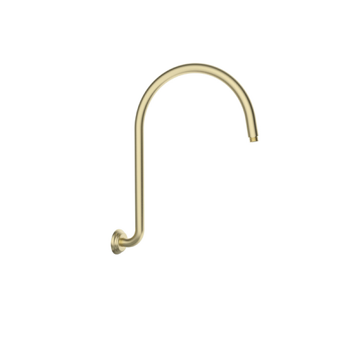 Clasico High-rise  Shower Arm In Brushed Gold