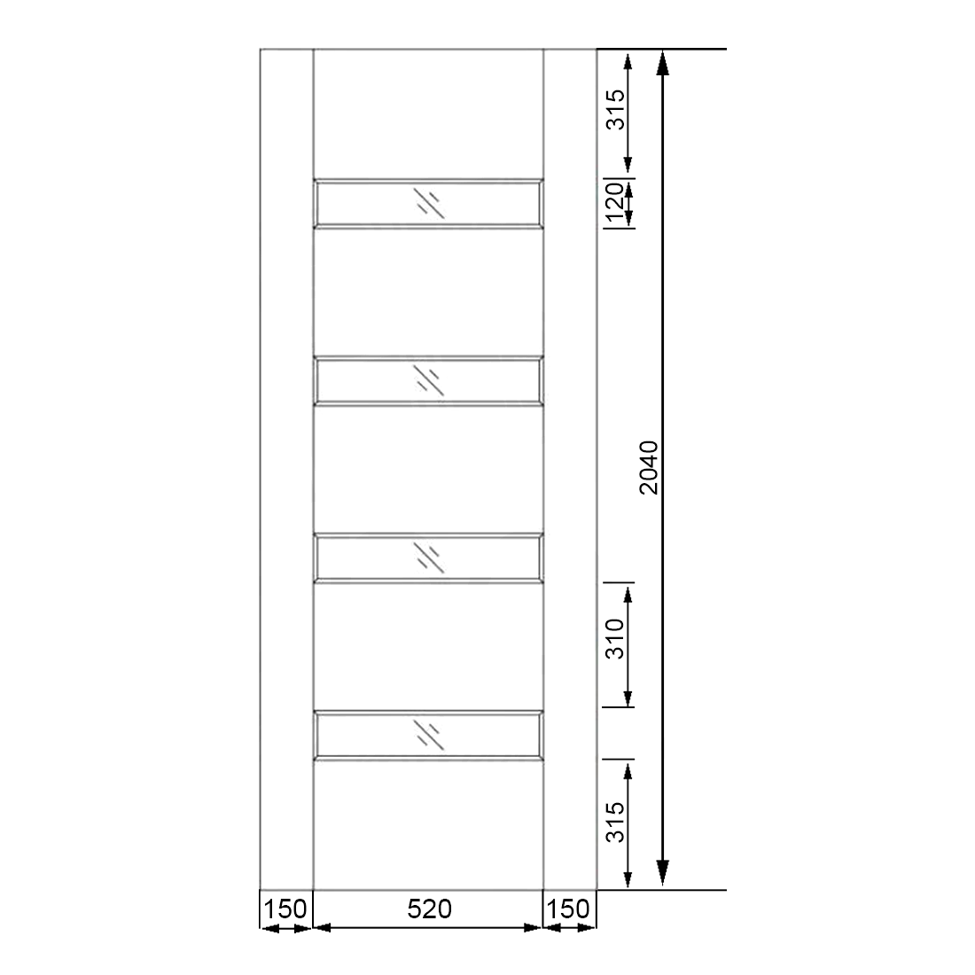 4 Lite Oxford External Door