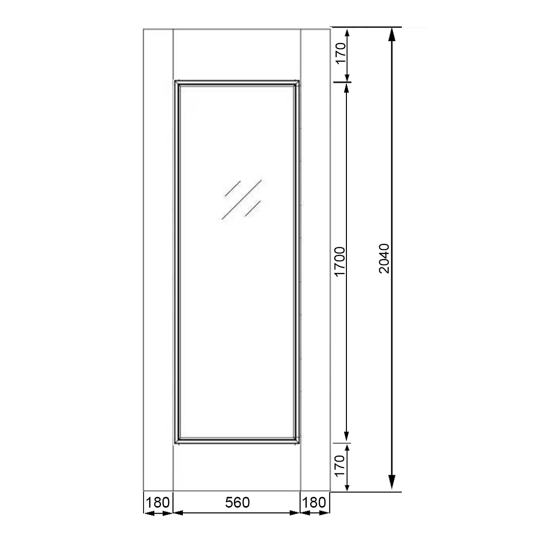 1 Lite Wrought Iron Double Glazed Raised Moulding Door