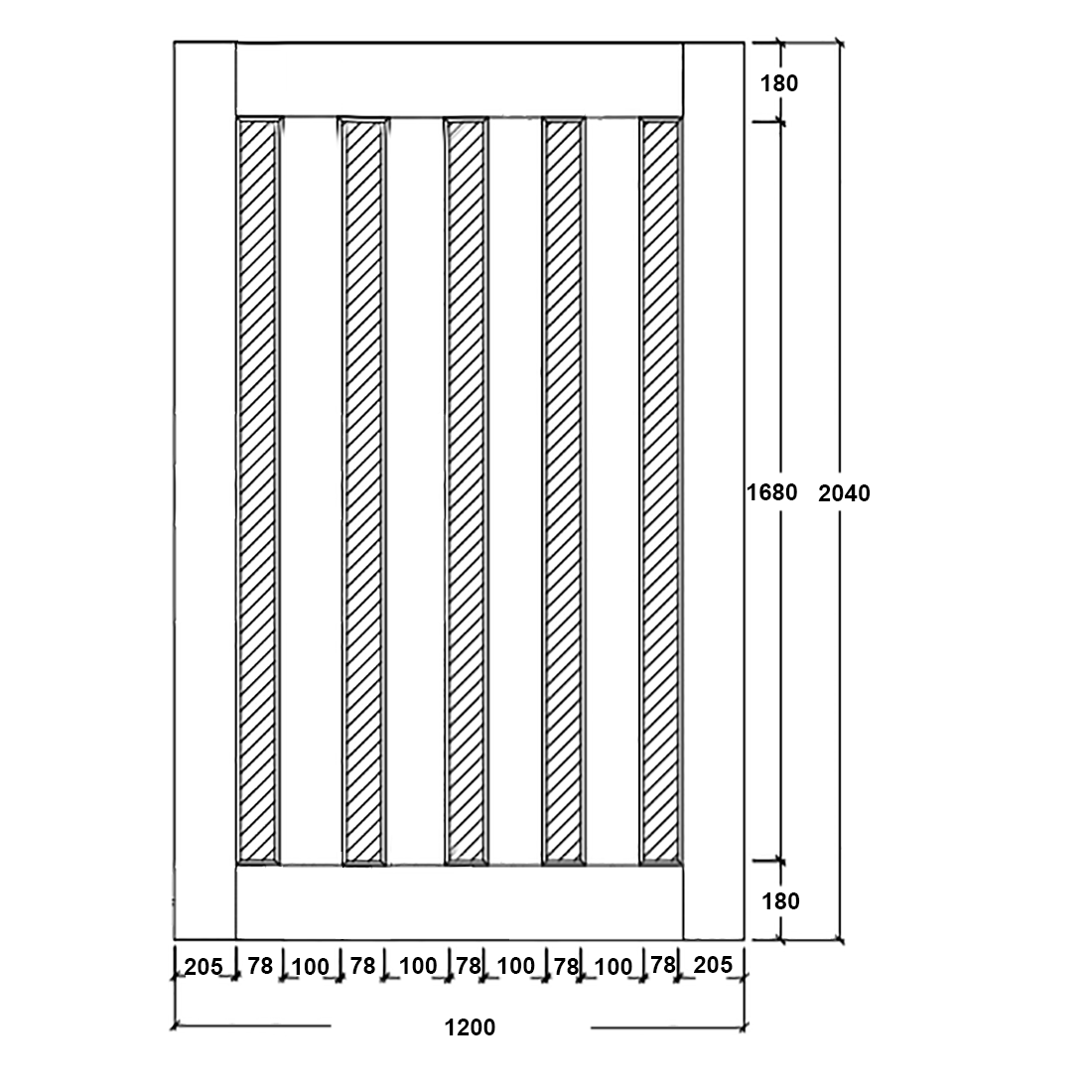 5 Lite Vertical External Door