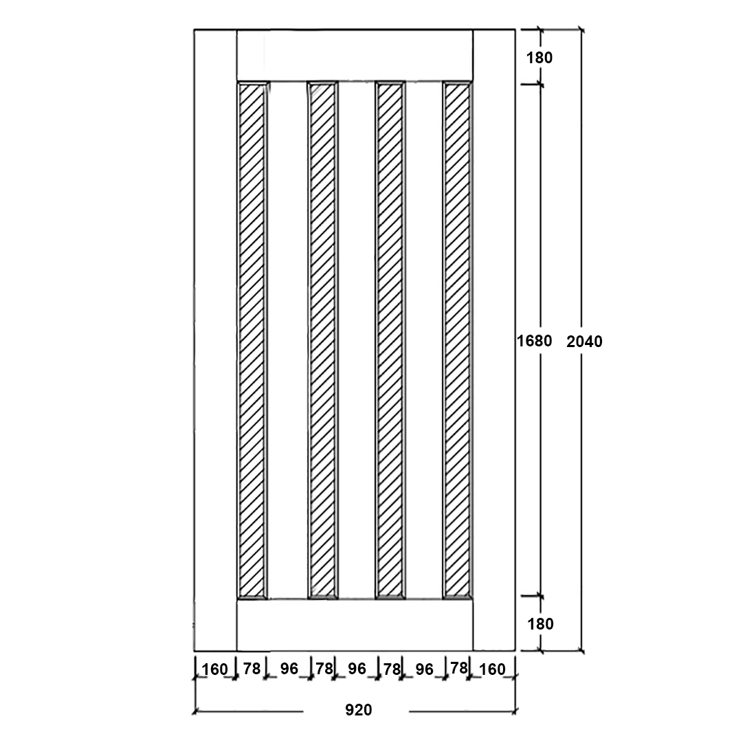 4 Lite Vertical External Door