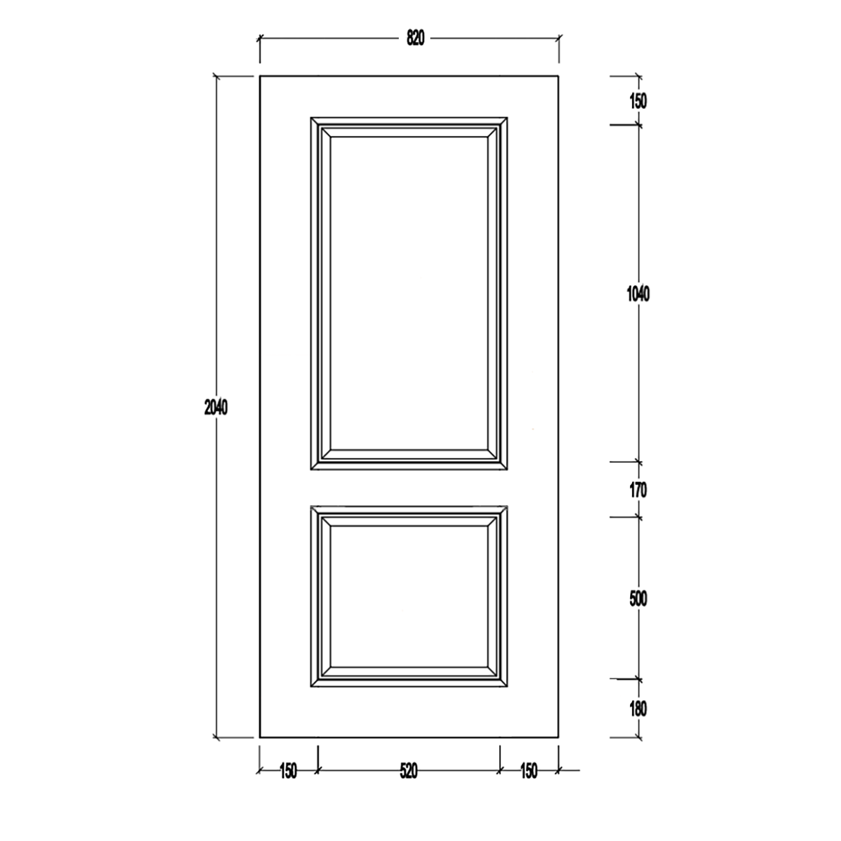 Sofia Raised Moulding Entrance Door