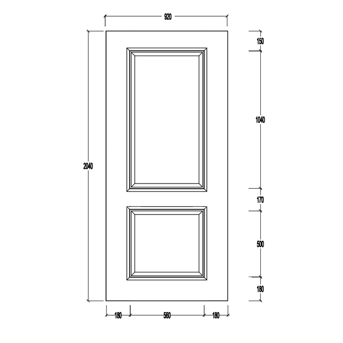 Sofia Raised Moulding Entrance Door