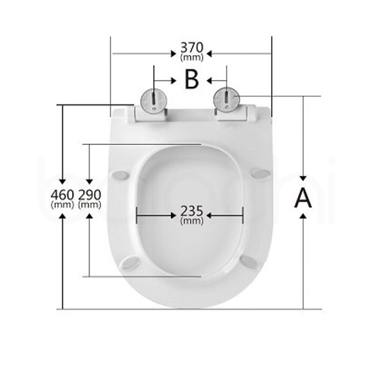 Urea-Formaldehyde (UF) Slim D Shape Toilet Seat Universal 088