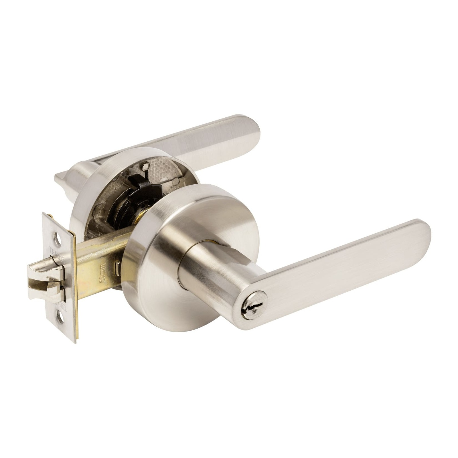 Sceptre Door Handle Entrance Set Brushed Nickel