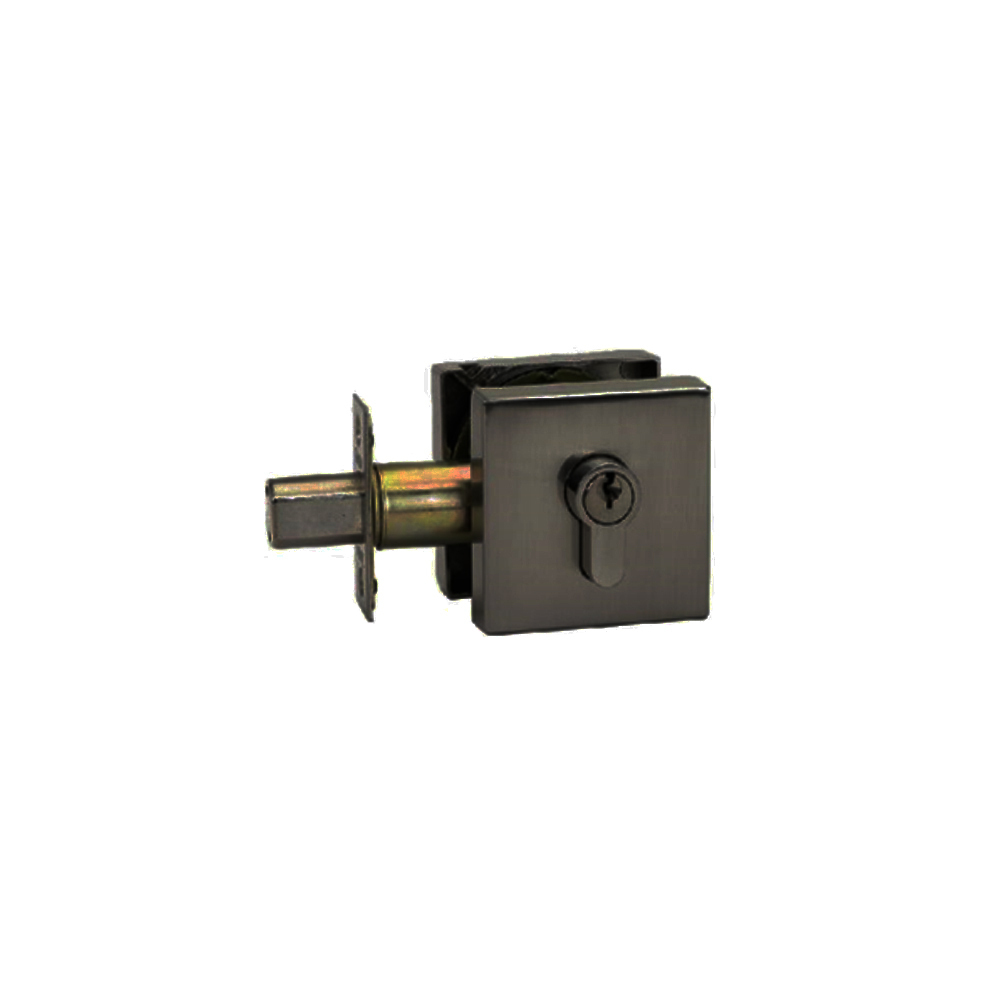 Triad Slimline Square Single Cylinder Deadbolt Matte Black