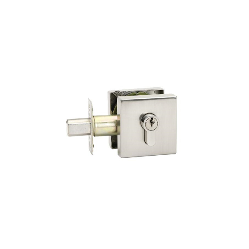 Triad Slimline Square Single Cylinder Deadbolt Brushed Nickel