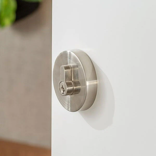 Triad Slimline Round Single Cylinder Deadbolt Brushed Nickel