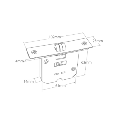 Zanda Heavy Duty Roller Catch Stainless Steel