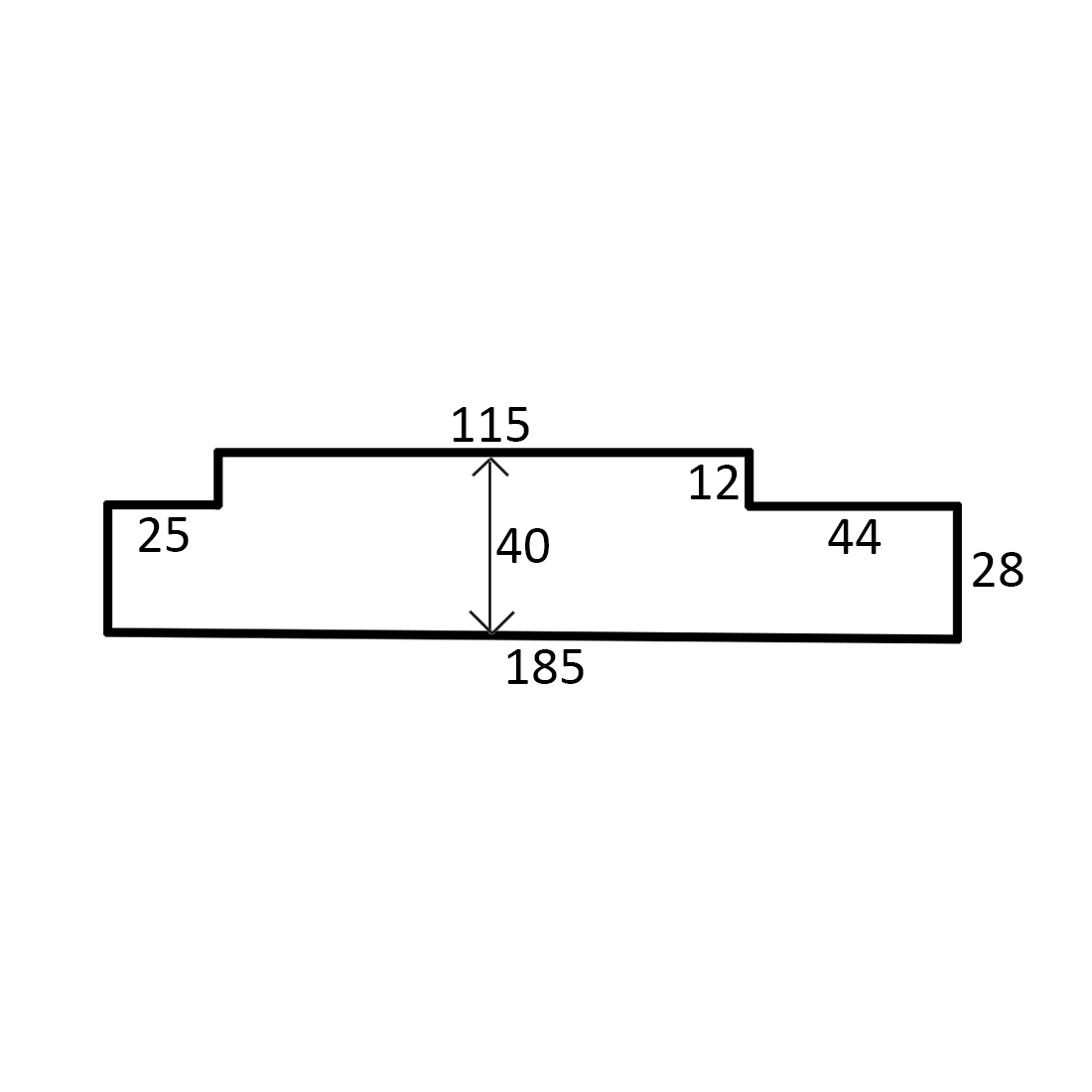 185x40x2100 Meranti Door Jamb Double Rebate LENGTH (12x25/44)