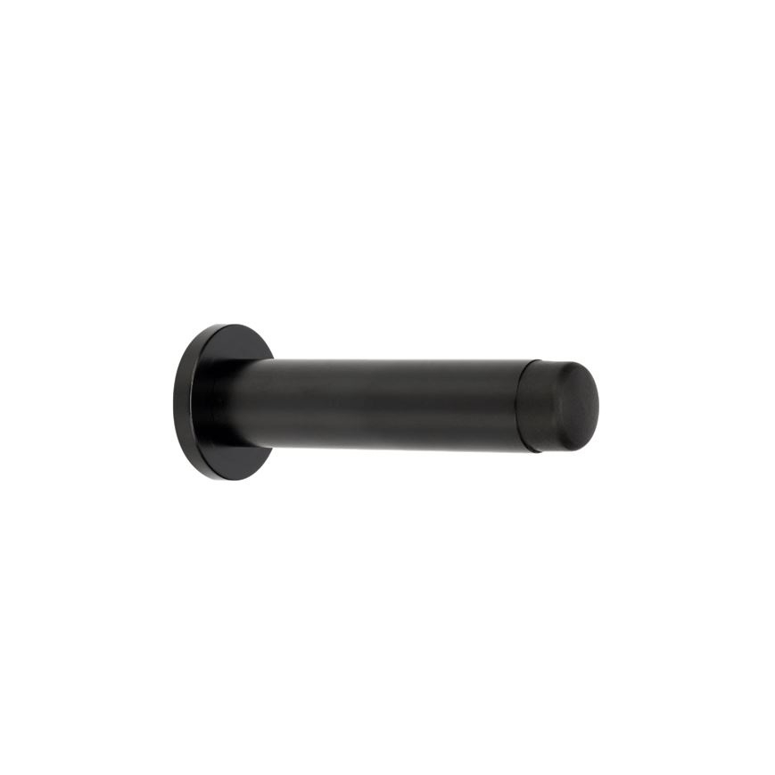 Zanda Solid Brass Door Stop Skirting Mount 85mm Matte Black