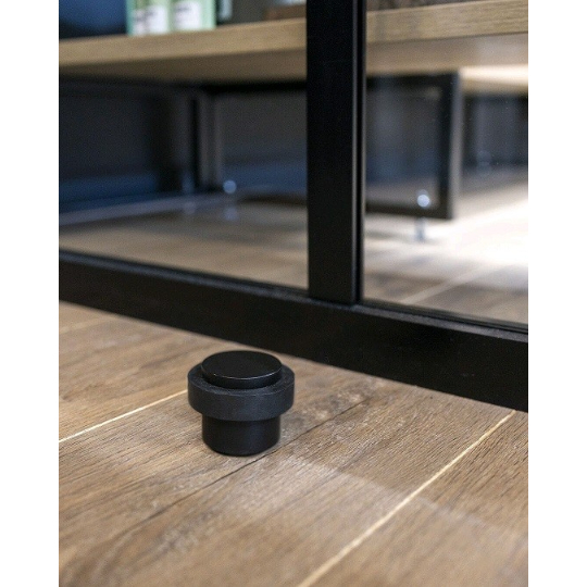 Zanda Floor Mounted Door Stop 38mm Matte Black