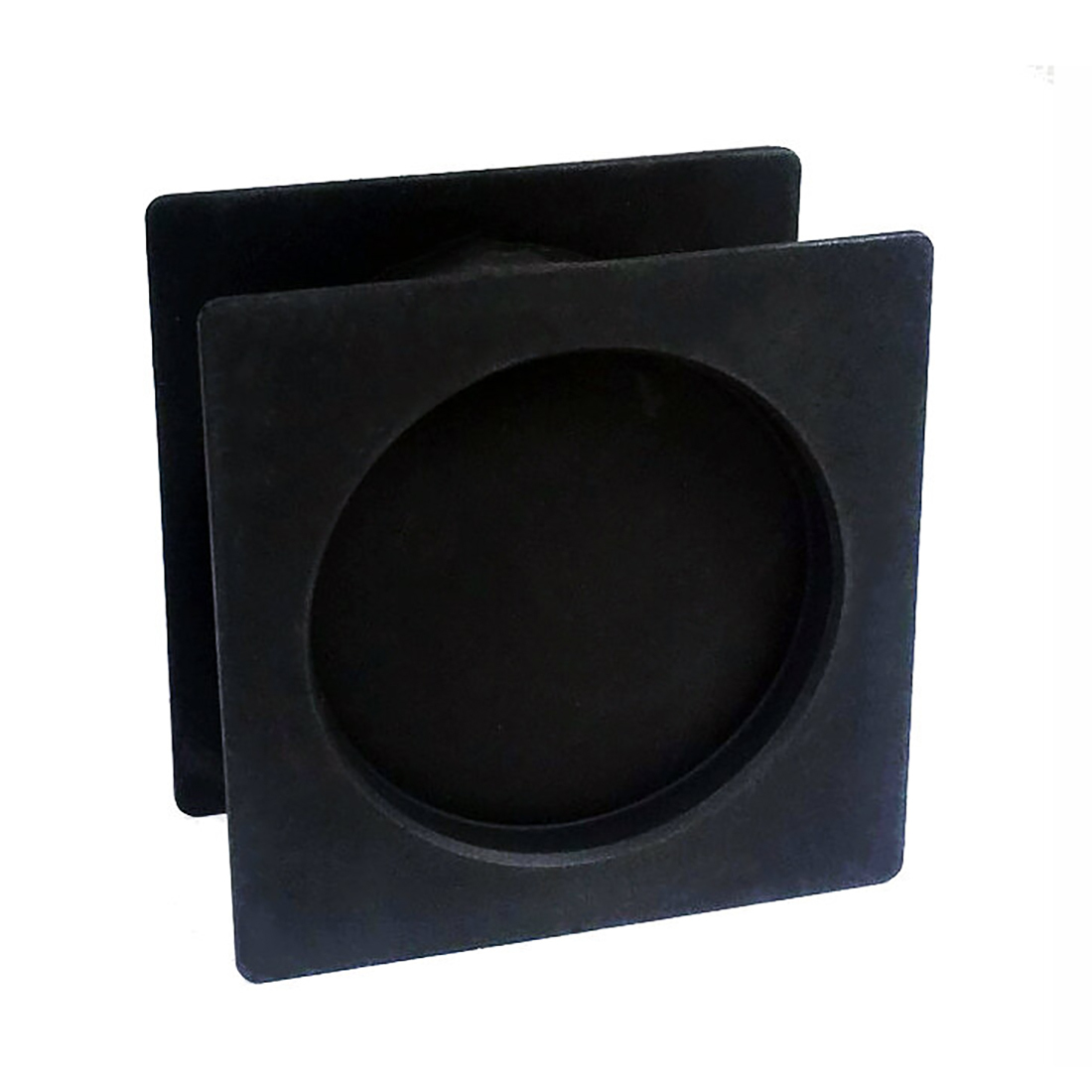 Zanda Square Cavity Sliding Passage Set Matte Black