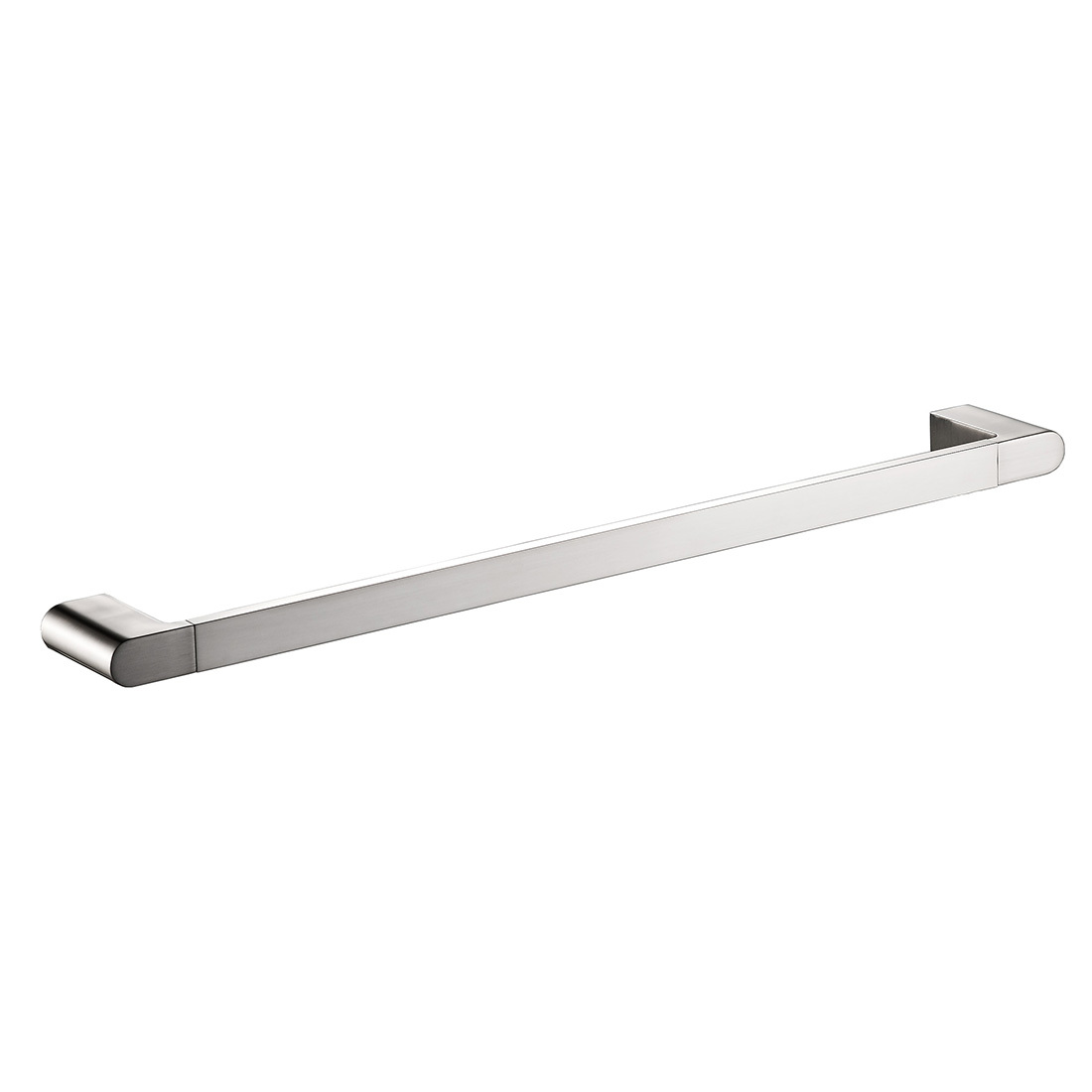 Flores Single Towel Rail 600mm Brushed Nickel