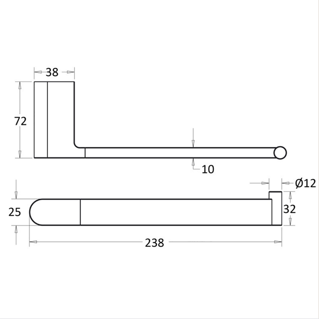 Flores Towel Bar Brushed Nickel