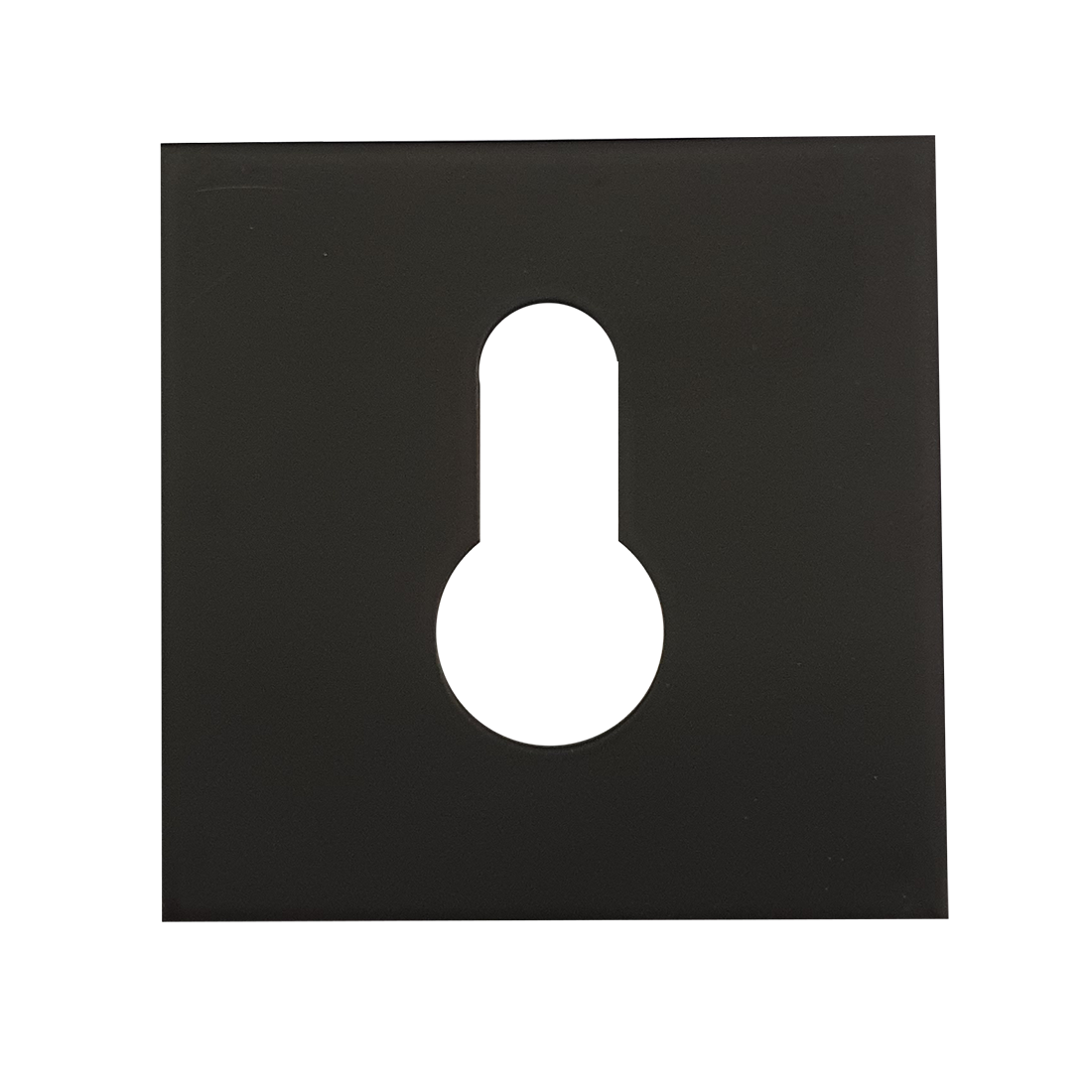 N2LOK Square Euro Cylinder Escutcheon Matte Black