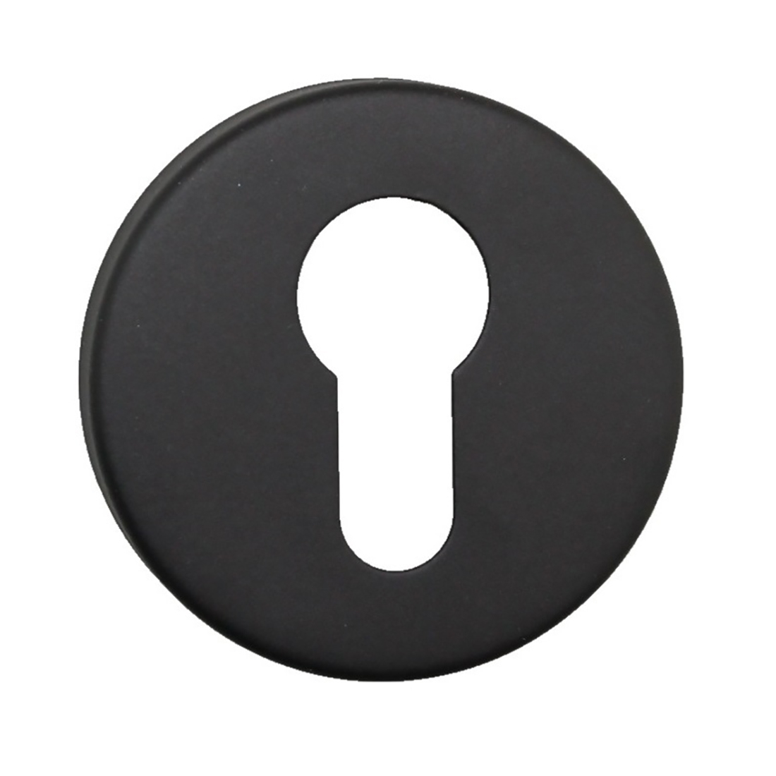 N2LOK Round Euro Cylinder Escutcheon Matte Black