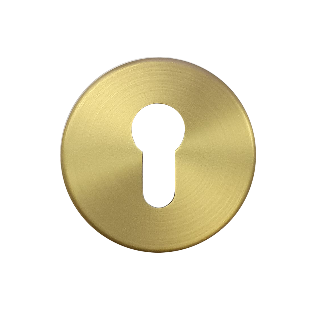 N2LOK Round Euro Cylinder Escutcheon Satin Brass