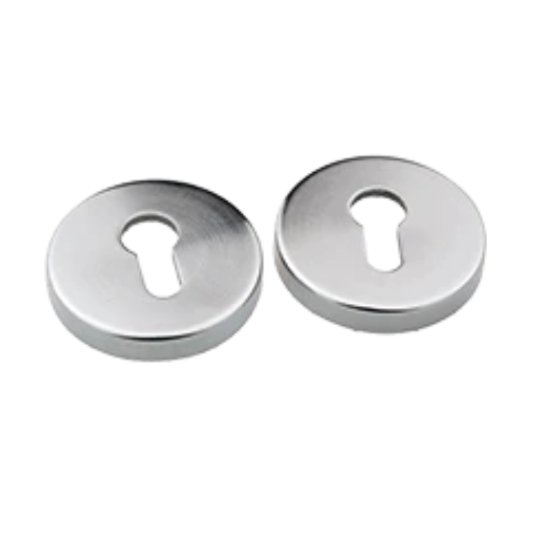 N2LOK Round Euro Cylinder Escutcheon Satin Chrome