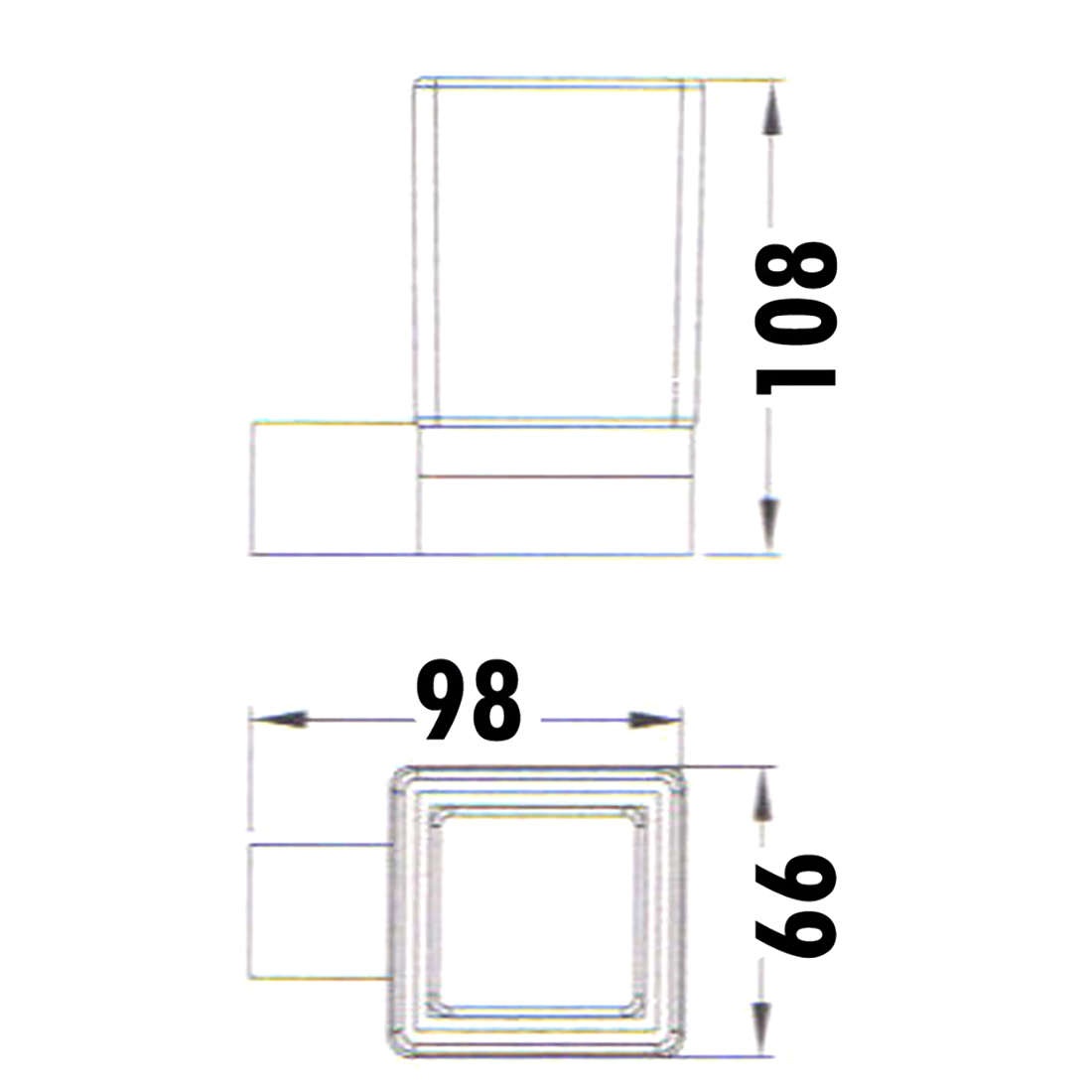 Rosa Tumbler Holder Matte Black