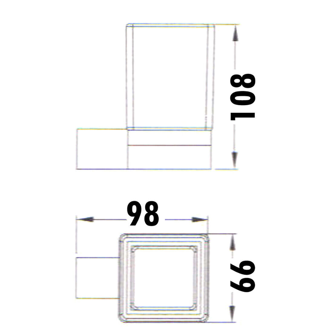 Rosa Tumbler Holder Chrome