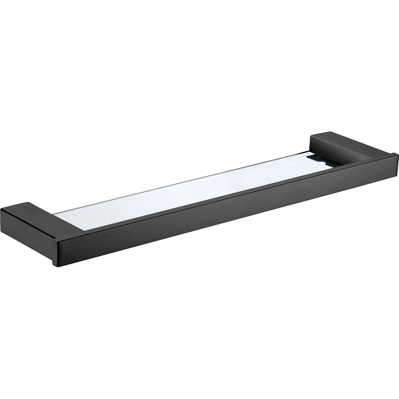 Rosa Glass Shelf Matte Black