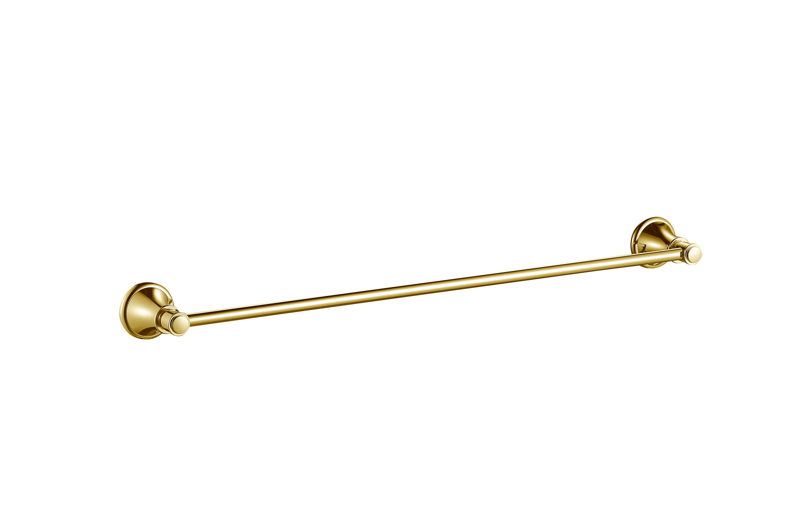 Ikon Clasico Single Towel Rail 600mm Brushed Gold