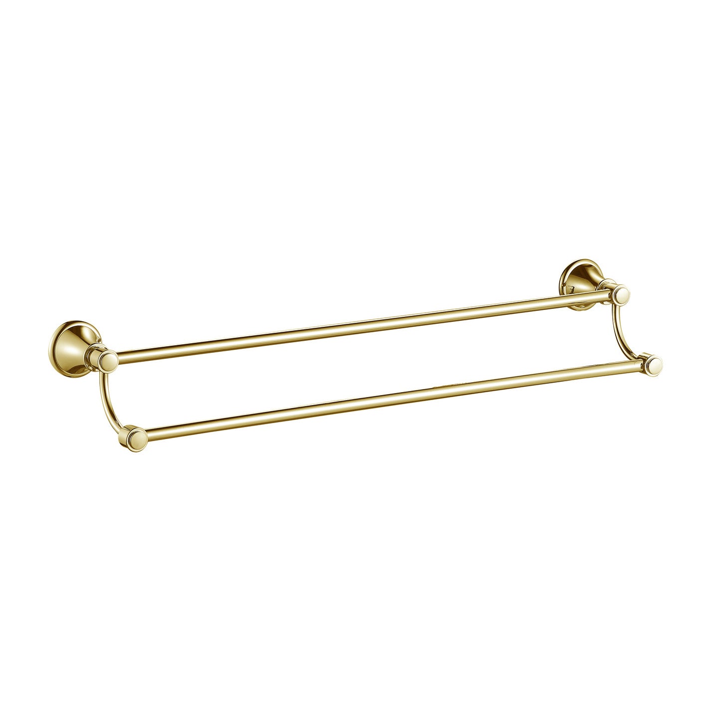 Ikon Clasico Double Towel Rail 600mm Brushed Gold