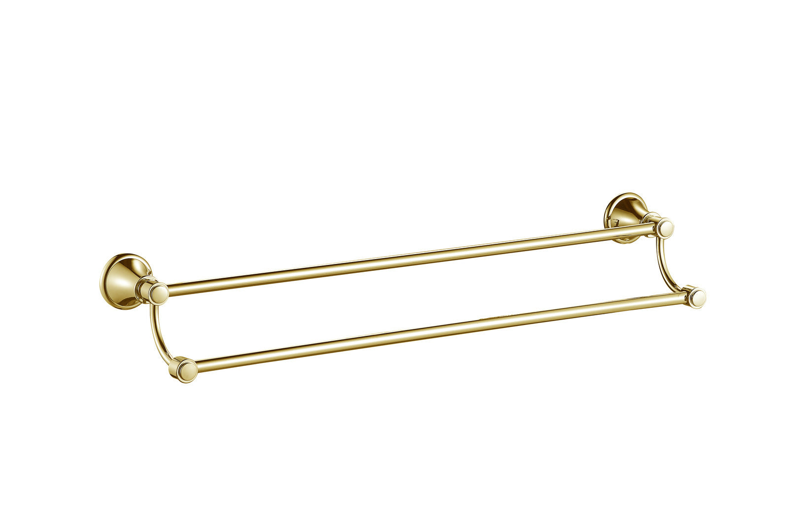 Ikon Clasico Double Towel Rail 600mm Brushed Gold