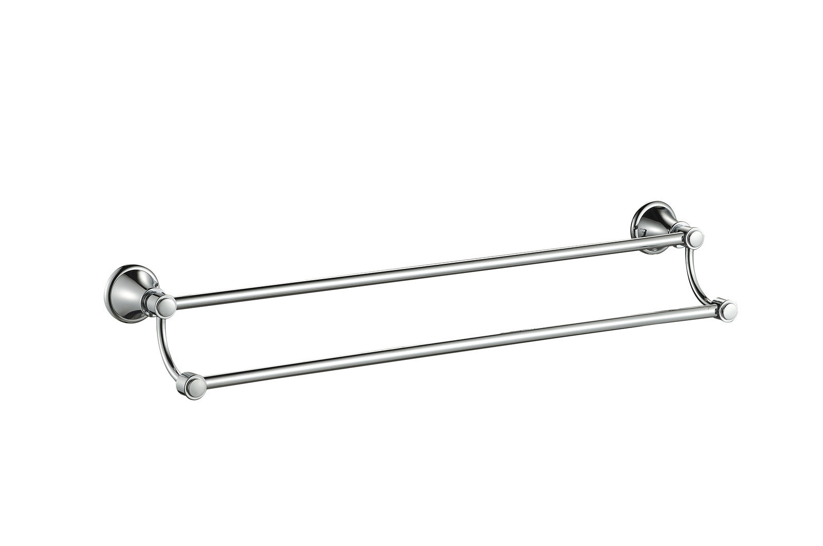 Ikon Clasico Double Towel Rail 600mm Brushed Nickel