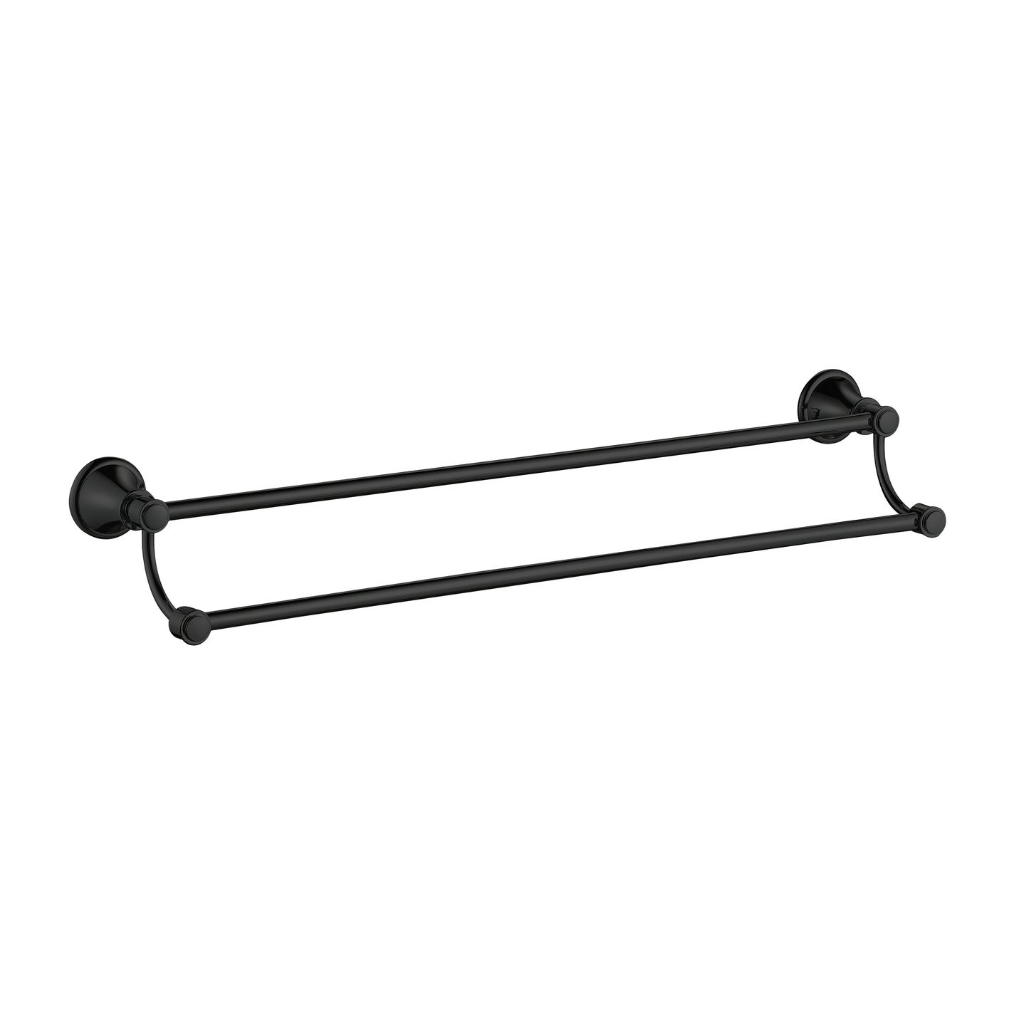 Ikon Clasico Double Towel Rail 600mm Matte Black