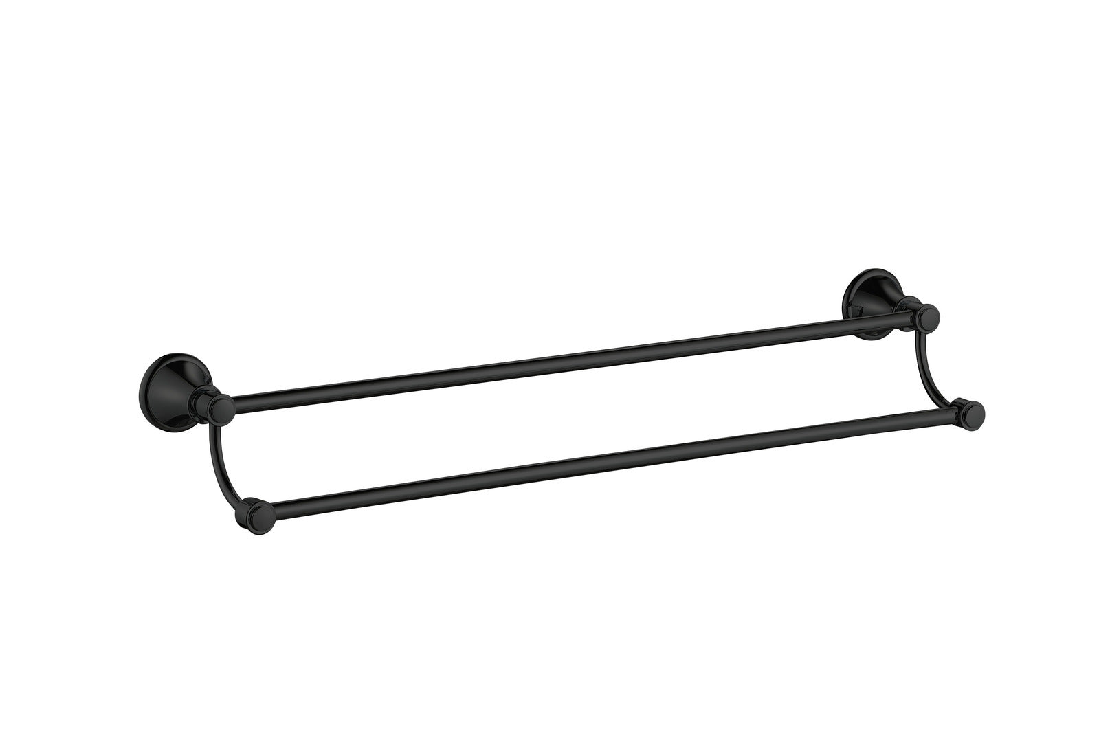 Ikon Clasico Double Towel Rail 600mm Matte Black