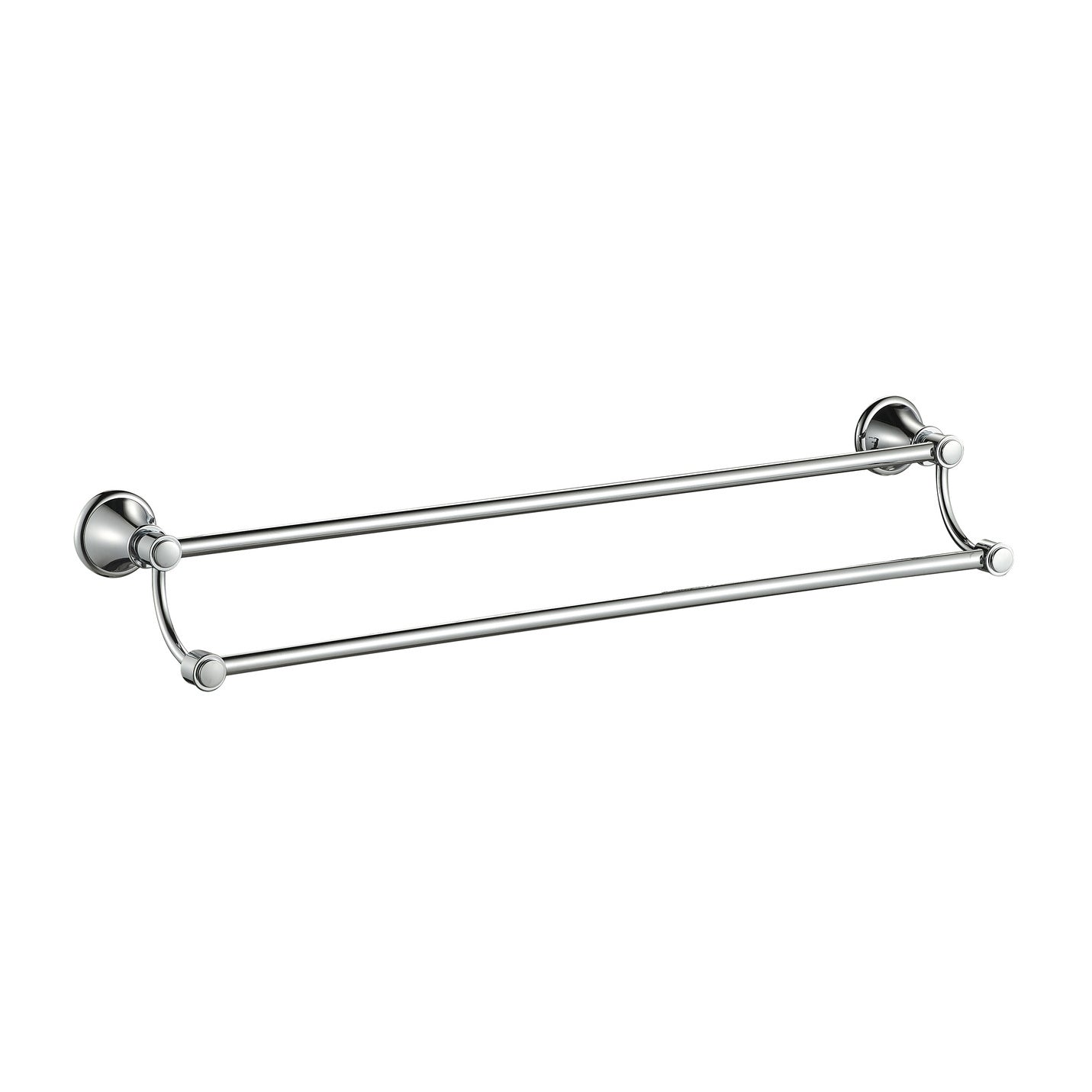 Ikon Clasico Double Towel Rail 800mm Brushed Nickel