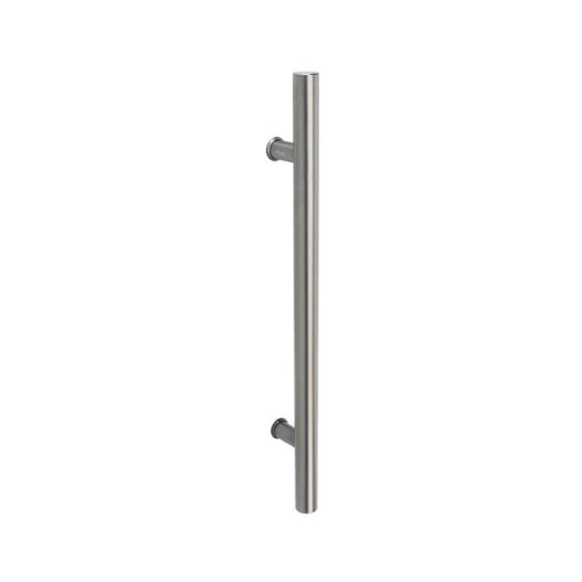 Zanda Round Door Pull Handle Back to Back 600mm Graphite Nickel 316SS