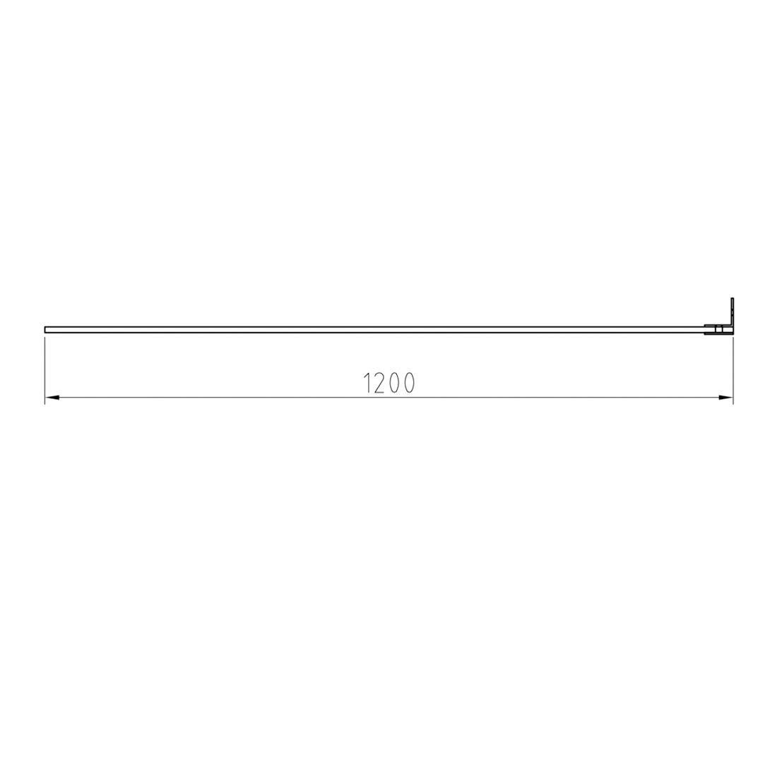 1200mm Fixed Panel Shower Screen Brushed Nickel