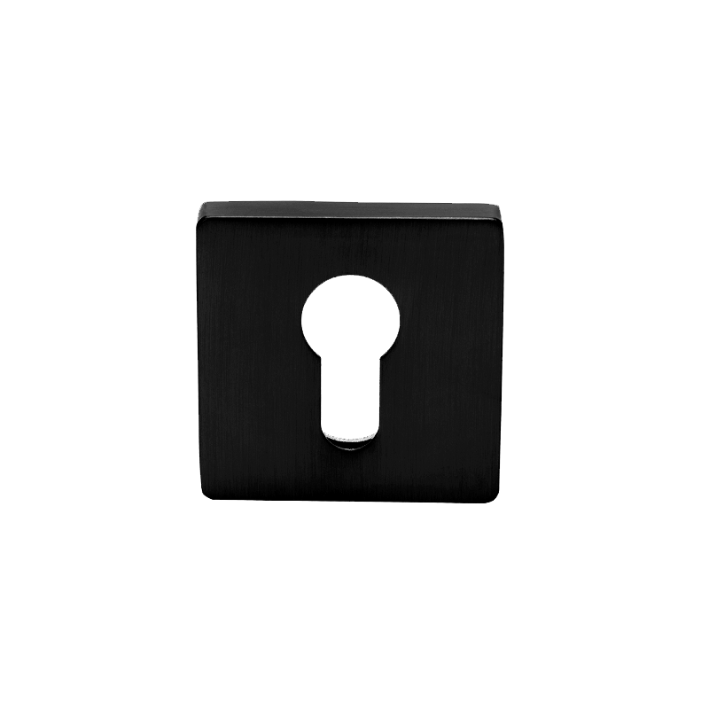 Zanda Q Series Square Euro Escutcheon Matte Black