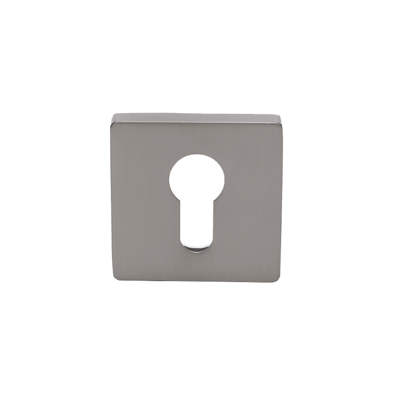 Zanda Q Series Square Euro Escutcheon Brushed Nickel