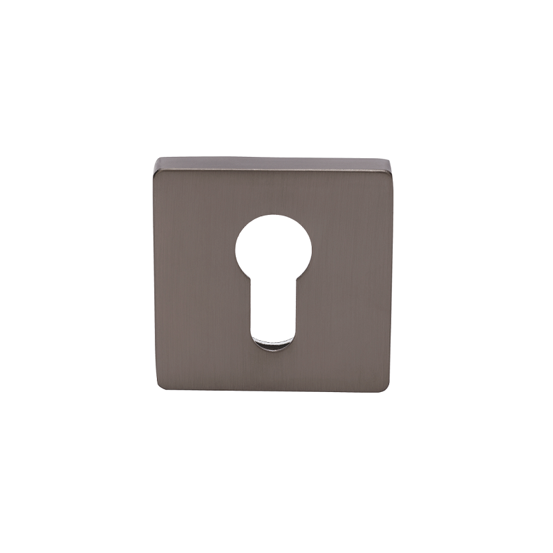 Zanda Q Series Square Euro Escutcheon Graphite Nickel