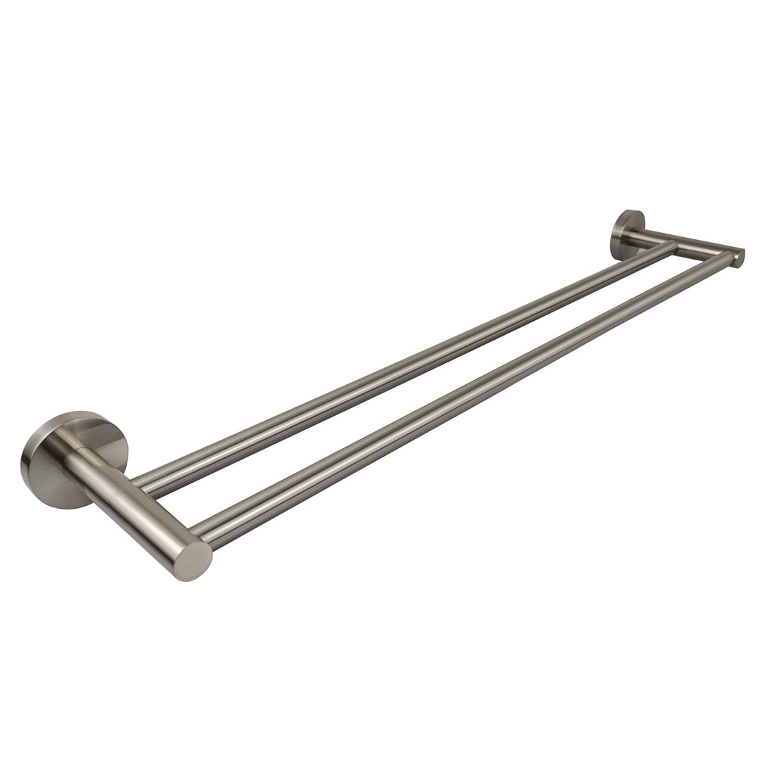 Otus Double Towel Rail 600mm Brushed Nickel