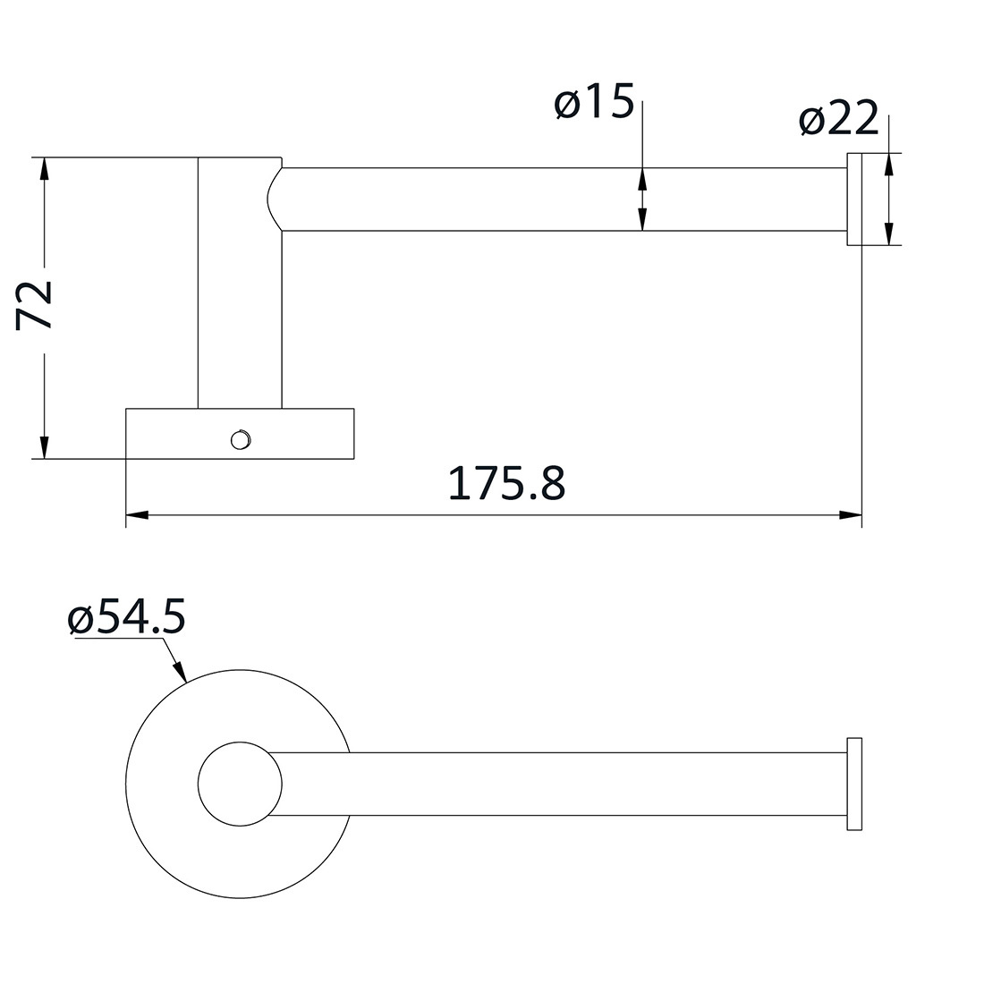 Otus Toilet Roll Holder Brushed Gold