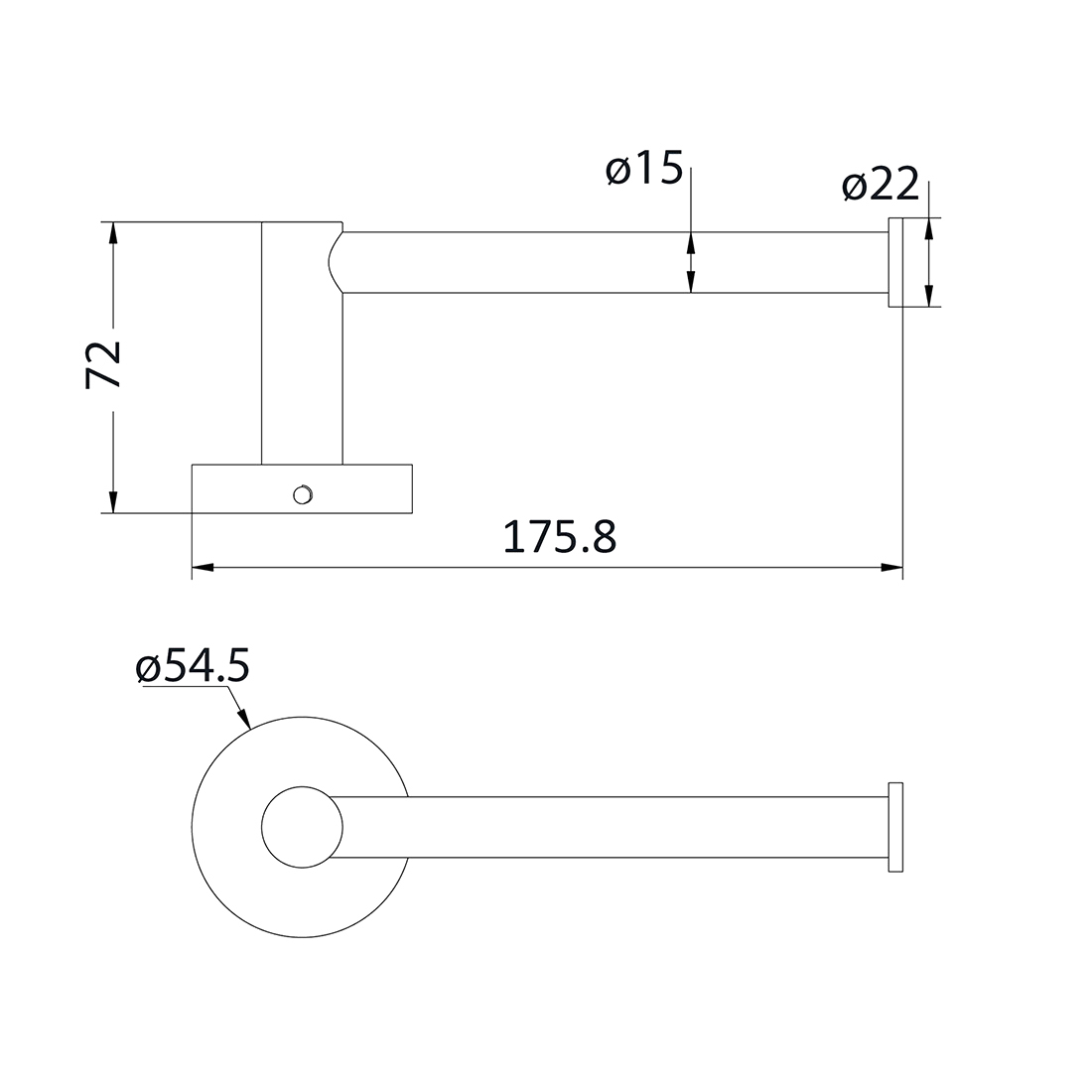 Otus Toilet Roll Holder Matte Black