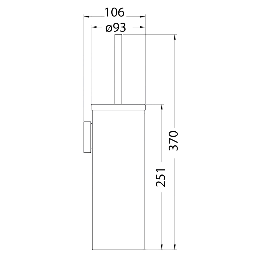 Otus Toilet Brush Chrome